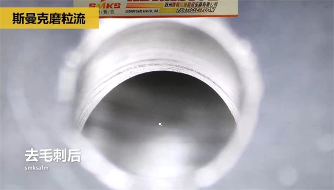 鋁合金<a href='http://www.yyjdwx.com' target='_blank'><u>交叉孔去毛刺</u></a>，<a href='http://www.yyjdwx.com' target='_blank'><u>流體拋光機</u></a>約20秒一個